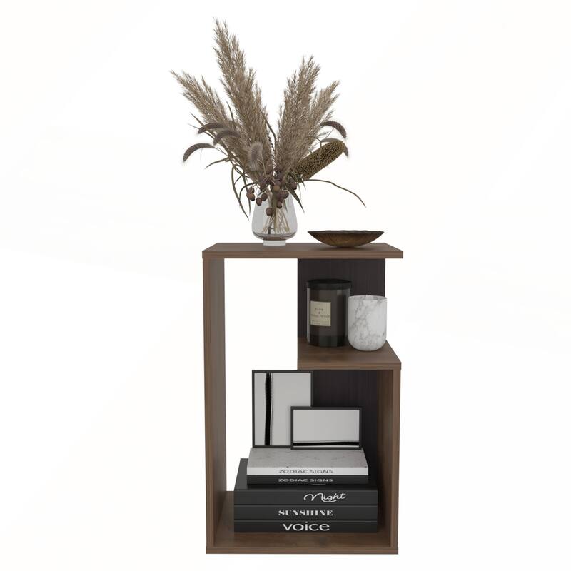 25 Inch High 3-Tier Open Shelf Side Table