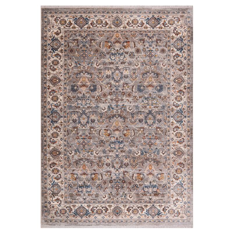 Arcelina Nuulyn Gray Oriental Polyester Area Rug