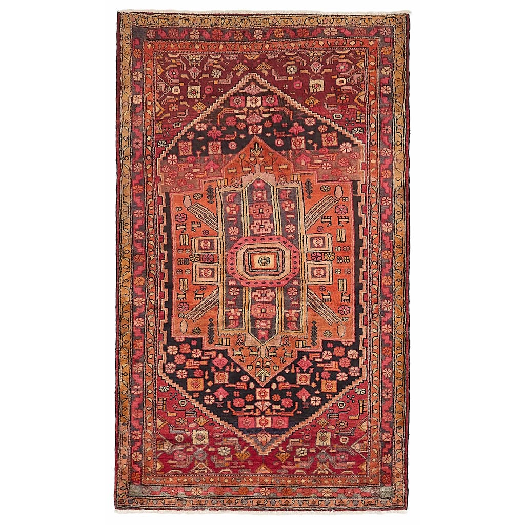 ECARPETGALLERY Hand-knotted Anadol Orange Wool Rug - 4'4 x 7'3