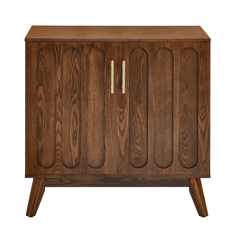 Mid Century Modern Fluted Sideboard Cabinet