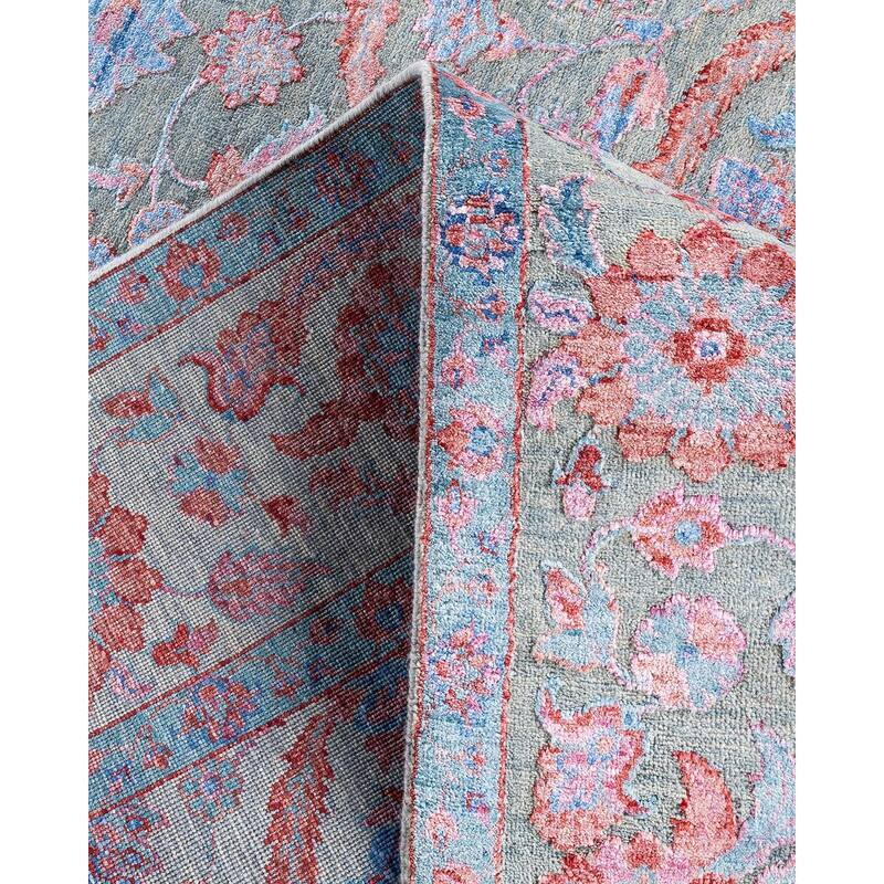 Ikat One-of-a-Kind Hand-Knotted Area Rug - Gray, 8' 3" x 10' 3" - 8' 3" x 10' 3"