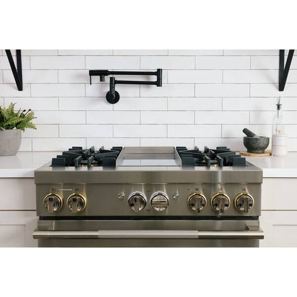 Moen S665 5 5 Gpm Wall Mounted Double Handle Pot Filler Overstock 16868185