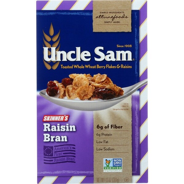 Uncle Sam Cereal Cereal - Skinners Raisin Bran - 13 oz - case of 12
