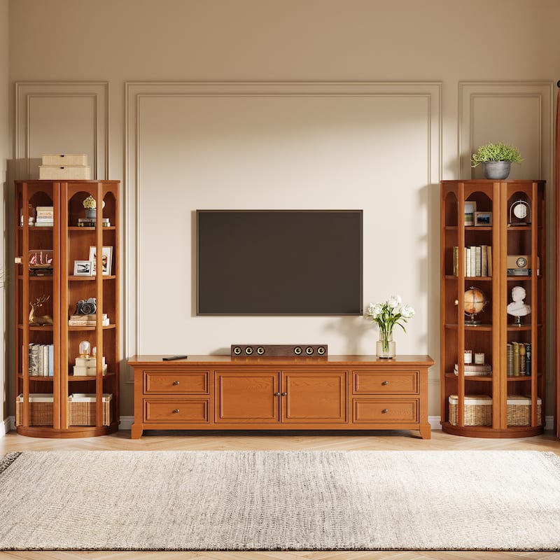 5-Tier Corner Shelf Tall Bookshelf Bookcase - 14.96"D x 14.96"W x 66.93"H