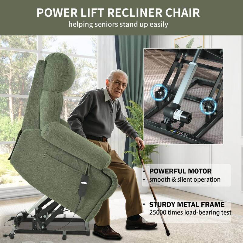 Oversized Power Lift Recliner Chair for Elderly