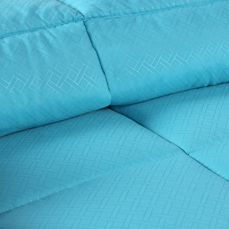 Superior Monochrome Basketweave Microfiber Down Alternative Comforter
