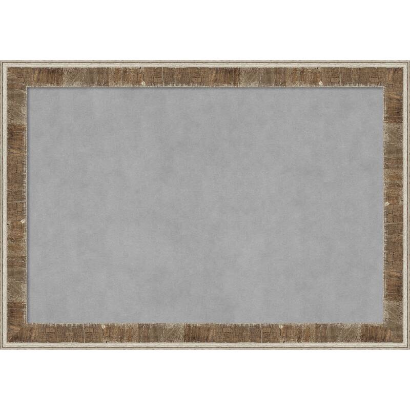 Amanti Art Farmhouse Brown Narrow Framed Magnetic Board