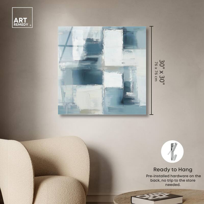 Deconstructed Blue I Acrylic by Art Remedy, Ready to Hang