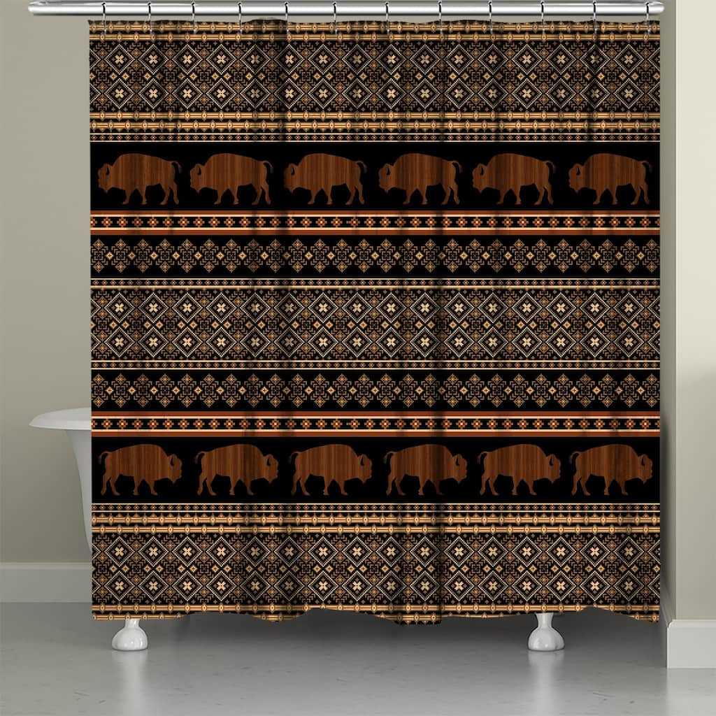 Laural Home Frontier Buffalo Shower Curtain