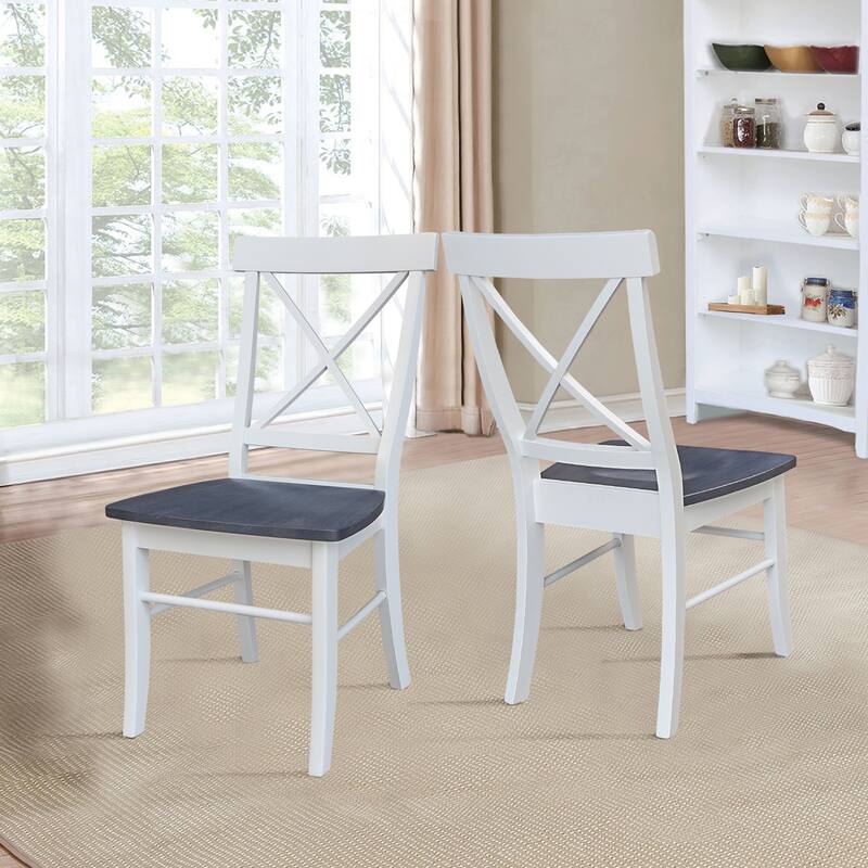 Set of Two X-Back Dining Chairs