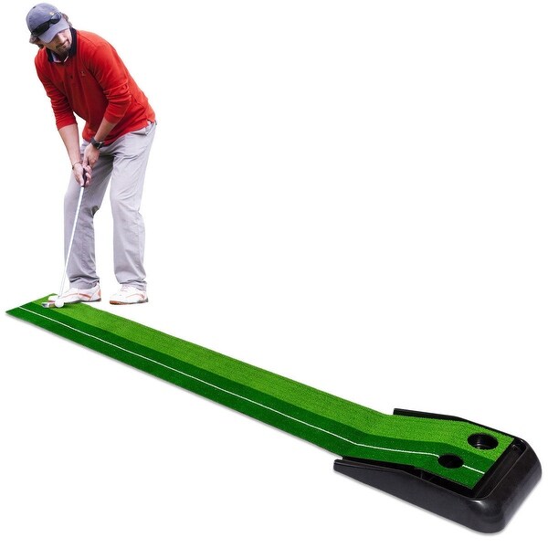 Shop Costway 8FT Golf Practice Putting Mat Training Green ...