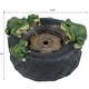 preview thumbnail 8 of 6, Black Resin Old Tire Frog Friends Outdoor Fountain - 10" H x 15.9" Diameter