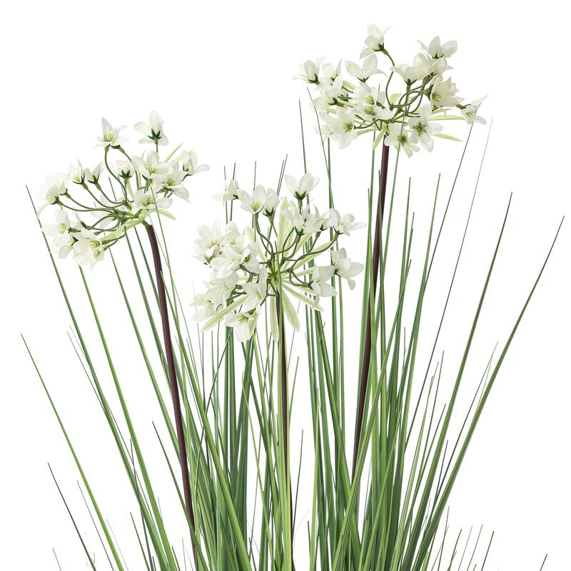 Glitzhome 3ft-6ft Set of 2 Artificial Olive Trees/ Bamboo/ Ficus with Ceramic Planters Real Touch