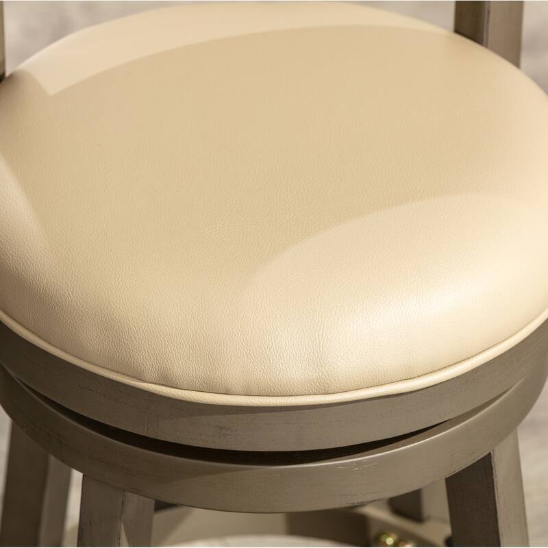DTY Indoor Living Granby 4-Slat Back Swivel Stool