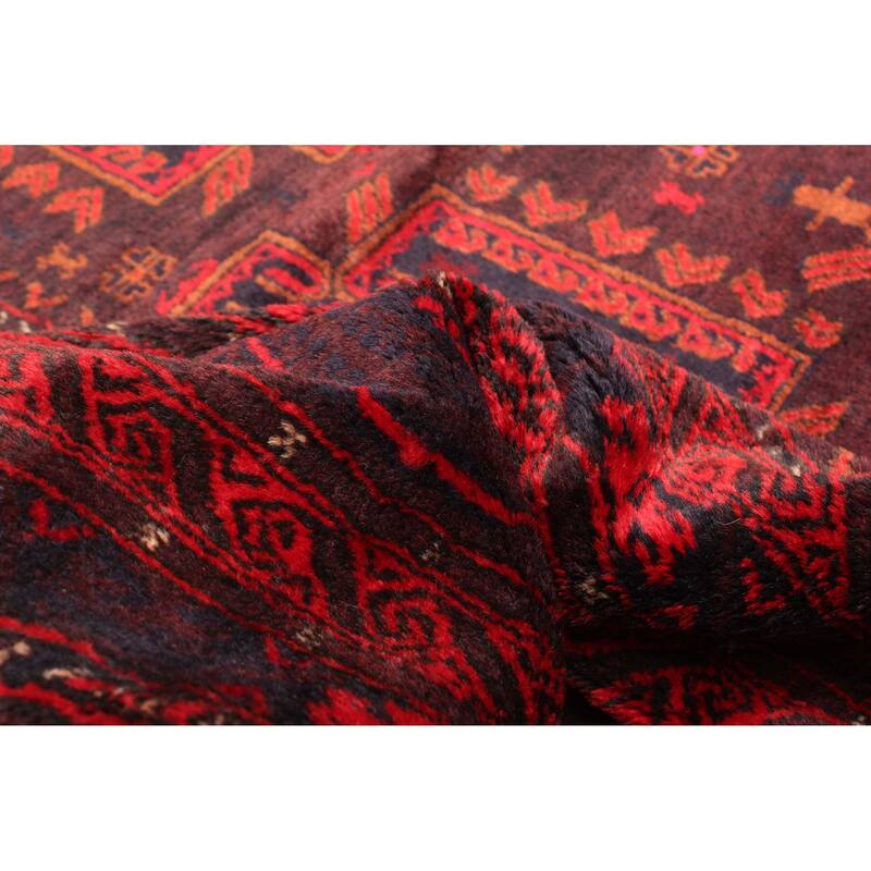 ECARPETGALLERY Hand-knotted Teimani Dark Navy Wool Rug - 4'3 x 9'0