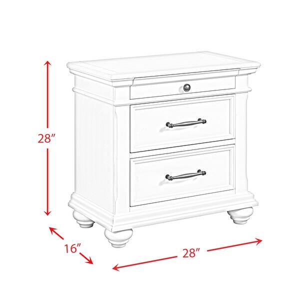 Copper Grove Derbyhaven Offwhite Wood 3drawer Nightstand Bed Bath