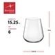 preview thumbnail 2 of 3, Bormioli Rocco Set of 6 InAlto Uno Stemless Wine Glass - 15.25 oz.