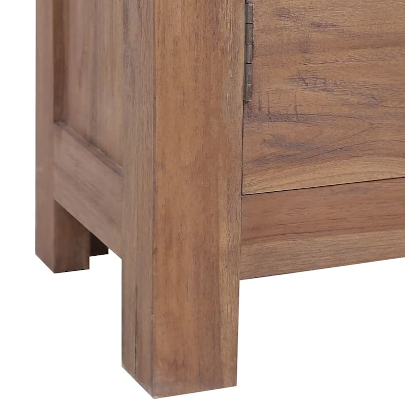 vidaXL Sideboard 25.6"x11.8"x29.5" Solid Teak Wood