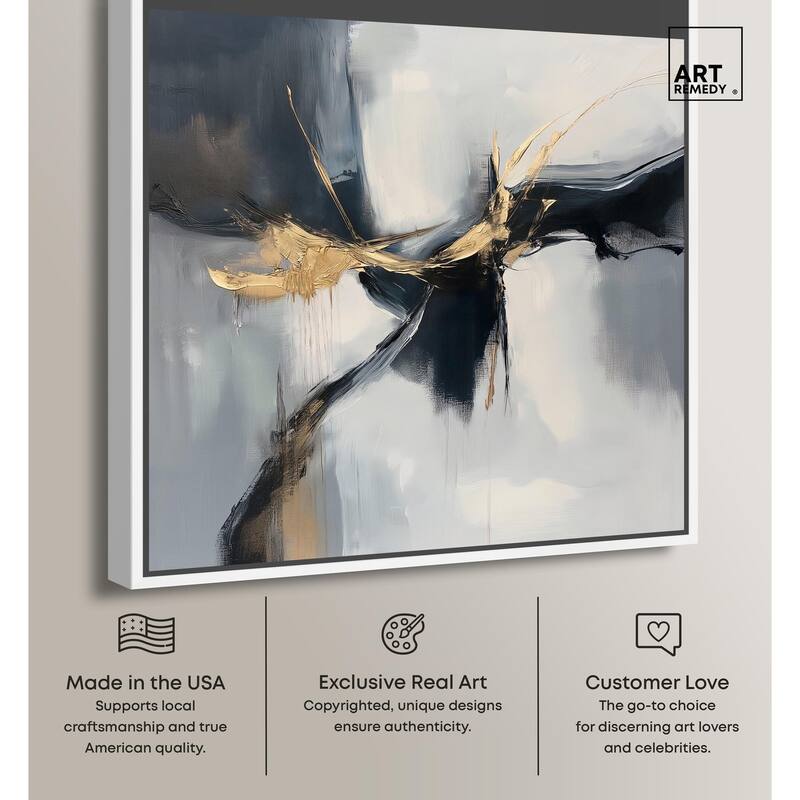 Golden Fissure I Canvas by Art Remedy