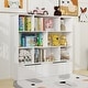 preview thumbnail 2 of 9, Toy Storage Organizer with 2 Movable Drawers, Multi-Functional 7 Shelf Kids Bookcase with 2 Hooks, Children Book Shelf