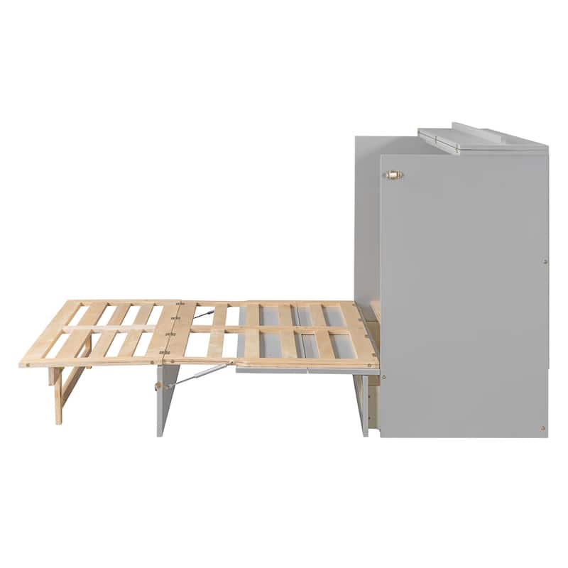 Full Size Murphy Bed with Large Drawers For Bedroom