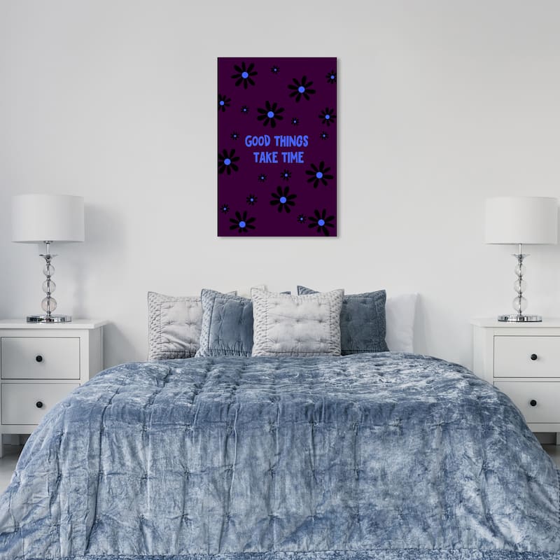 Wynwood Studio Canvas Floral and Botanical It Takes Time Green and Pastel Green Modern & Contemporary Wall Art Canvas Print - 36 x 24