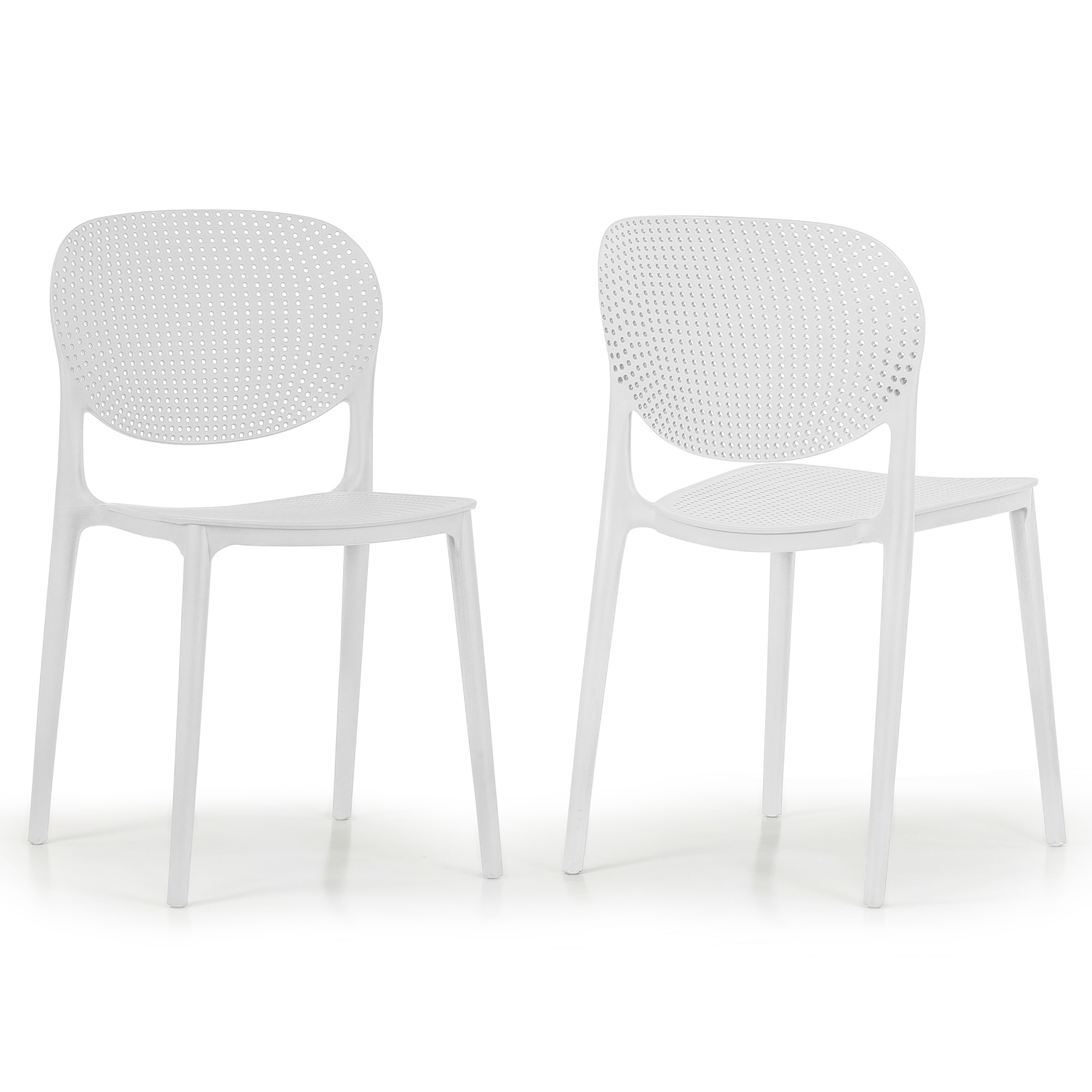 Set of 2 Balin White Plastic Dining Chairs Bed Bath & Beyond 39918789