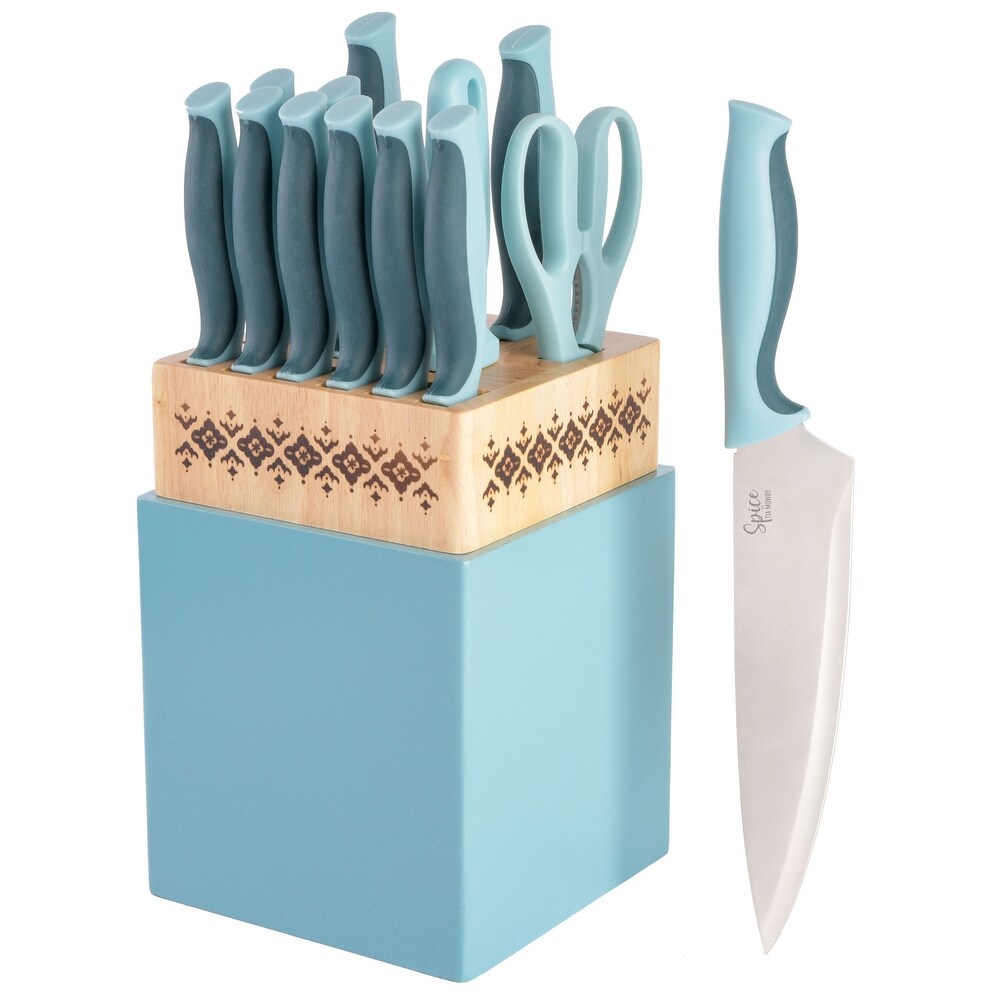 Farberware Edgekeeper 14 Pc. Turquoise Cutlery Set, Turquoise/Blue