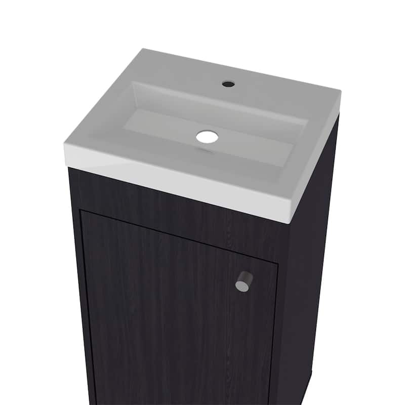 Waterford Bathroom Vanity Sink with Porcelain Basin and Storage Cabinet