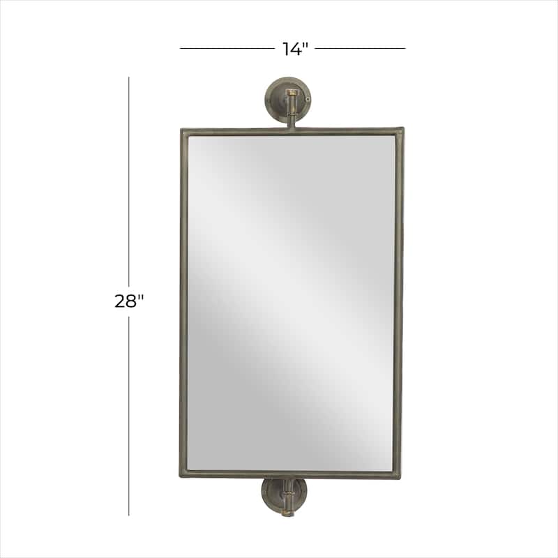 Metal Handmade Dimensional Wall Mirror - Black or Gold - Roche River Decor