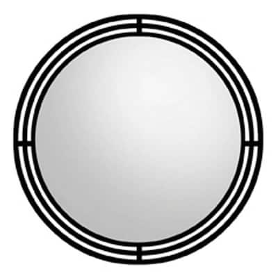 Native Trails Asana Circular 31"H x 31"W Beveled Steel Mirror