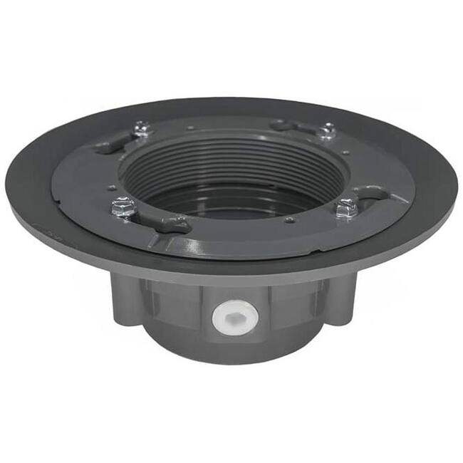 Infinity Drain CDP 43 W Clamp Down PVC Drain with 4" Throat and 3" - Natural