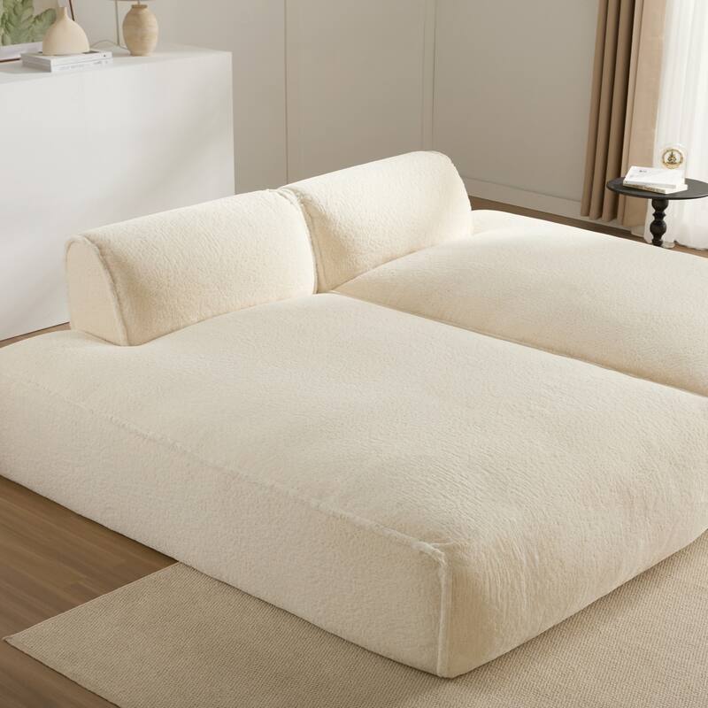 72" Oversized Modular Sofa Compressed Spacious Foam-Filled Sofa Bed