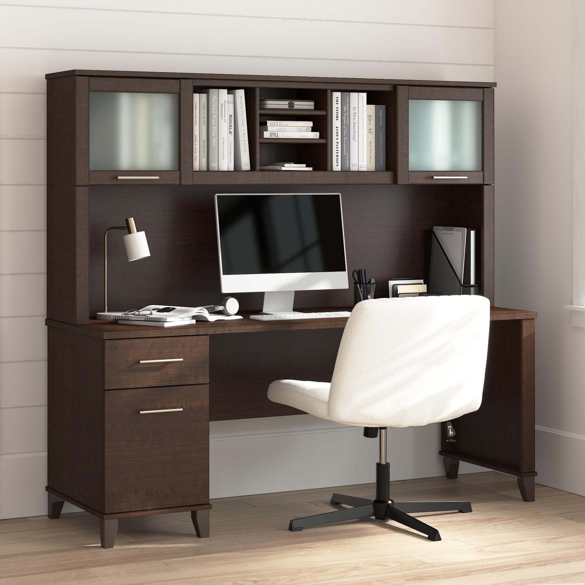 Bush Home Somerset 72W Office Desk with Hutch