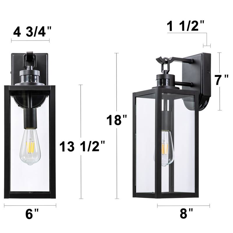 C Cattleya 1-Light Motion Sensor Dusk to Dawn Outdoor Wall Light Sconce with Adjustable Sensitivity and Timer