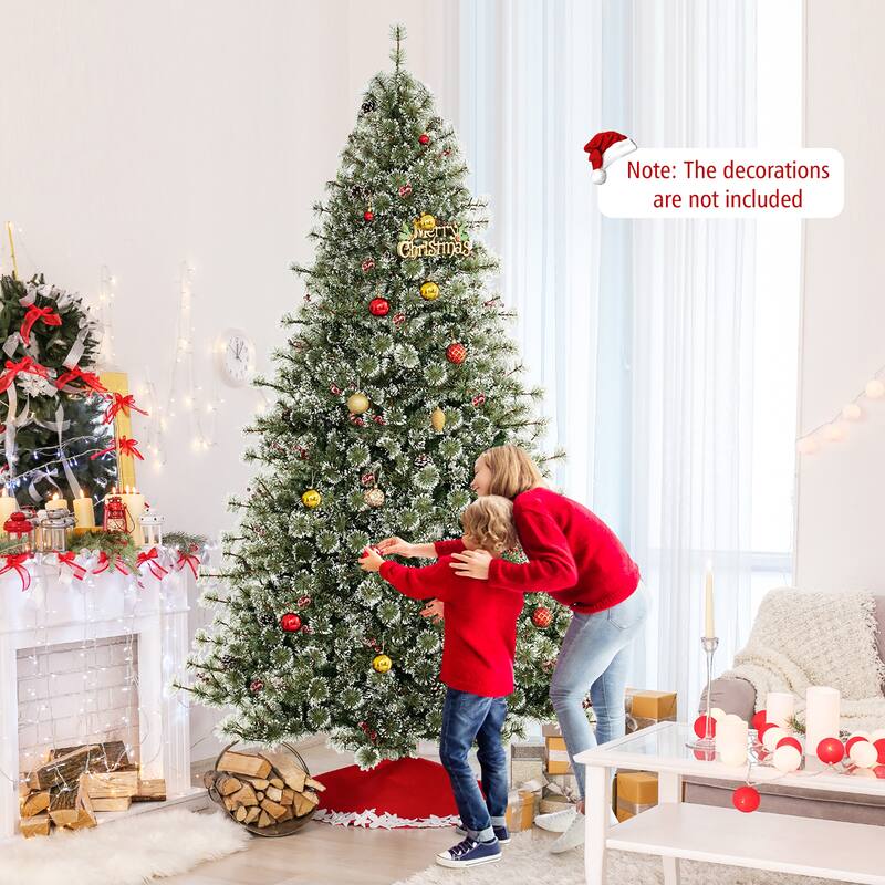 Gymax 9 FT Artificial Christmas Tree w/ Quick Power Connector 1714 - See Details