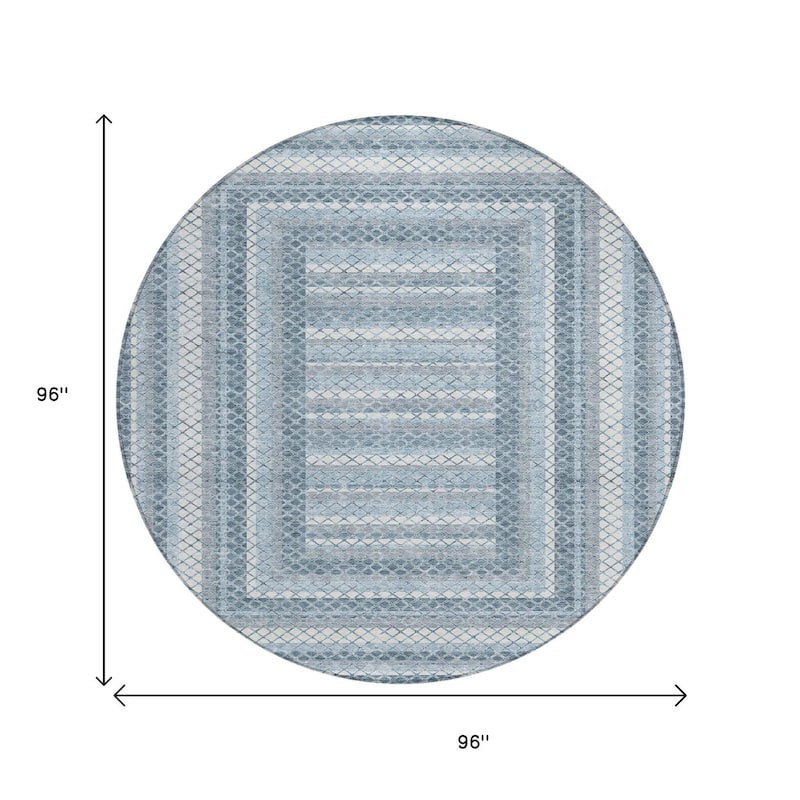 HomeRoots Geometric Transitional Rectangle Outdoor Rug
