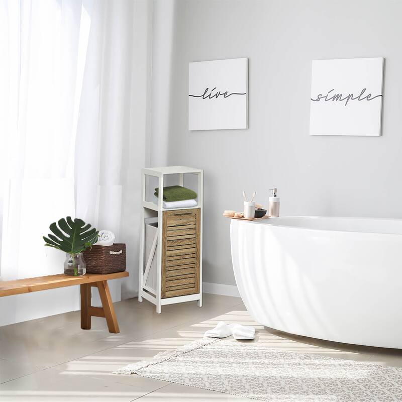 Tilt-Out Laundry Cabinet with Removable Hamper - 14.4"L x 13"W x 38.8"H