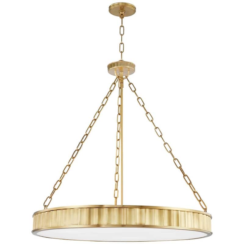 Hudson Valley Lighting Middlebury 8 Light 30" Wide LED Drum Chandelier - Aged Brass
