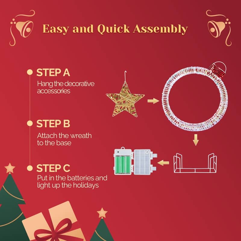 Set of 3 Lighted Iridescent Cut-out Light Bulb Christmas Decorations, Pre-lit Holiday Decor for Xmas Decor Holiday Displays