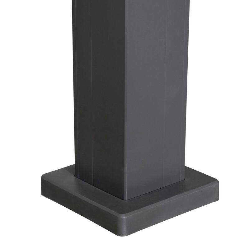 Scott Living Modern Outdoor Aluminum Pergola with Adjustable Louver Roof in Black