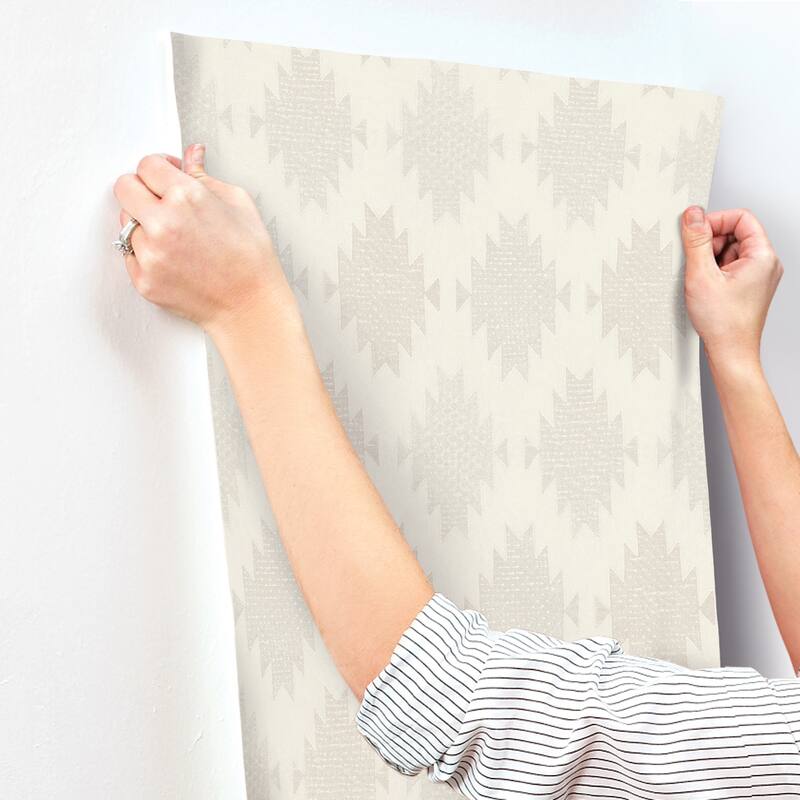 Stitched Heirloom White Wallpaper