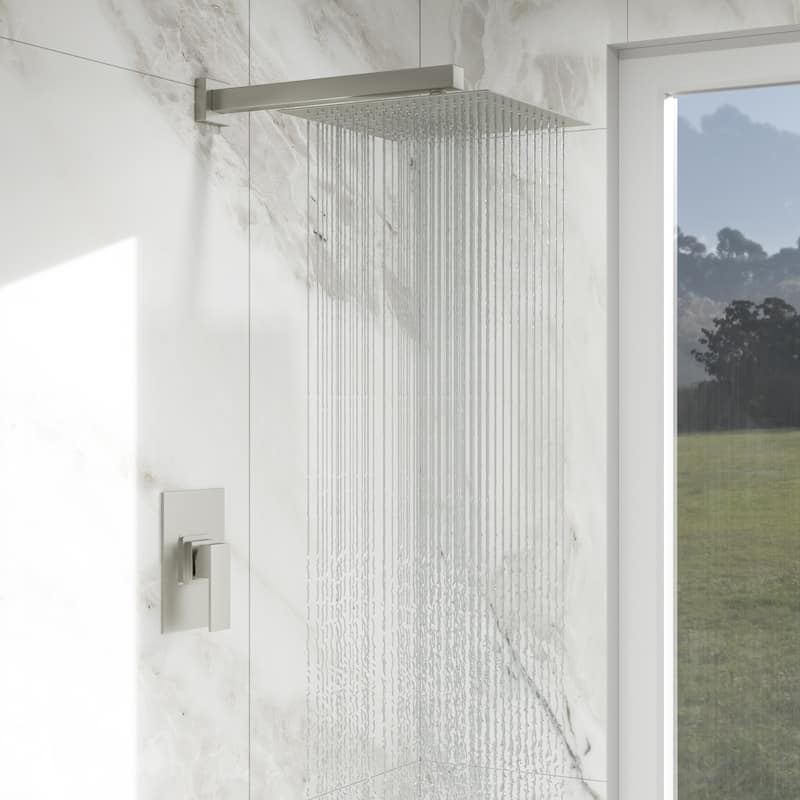 10 Inches Brushed Nickel Wall Mounted Rain Shower Head
