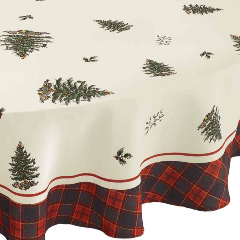 Spode� Christmas Tree Tartan 70" Round Tablecloth