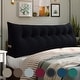 preview thumbnail 55 of 61, Velvet Headboard Reading Wedge Pillow for Bed Rest Sit Up Back Support King - Black