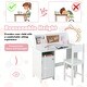 preview thumbnail 3 of 5, Kids Desk and Chair Set Study Writing Workstation with Bookshelf