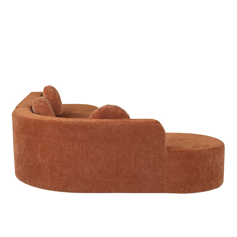 Christopher Knight Home - Mirod 122'' Extra Large Sectional Sofa with Elegant Curved Design and Plush Round Cushions