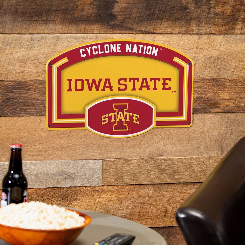 Iowa State University Embossed Steel Wall Sign, 11" x 17"