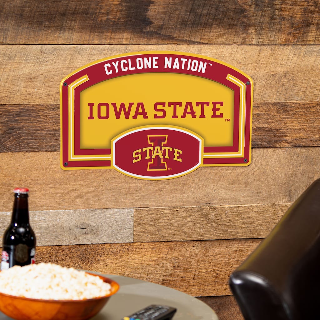 Iowa State University Embossed Steel Wall Sign, 11" x 17"