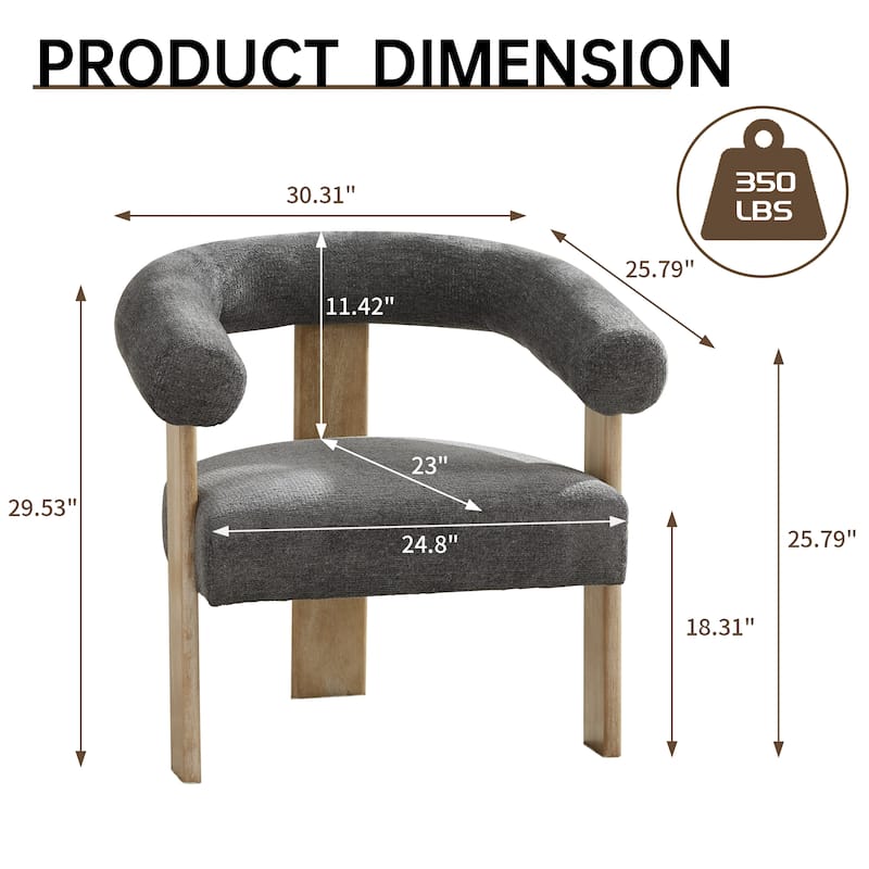 Accent Chair/Armchair Living Room Chair with Solid Wood Frame